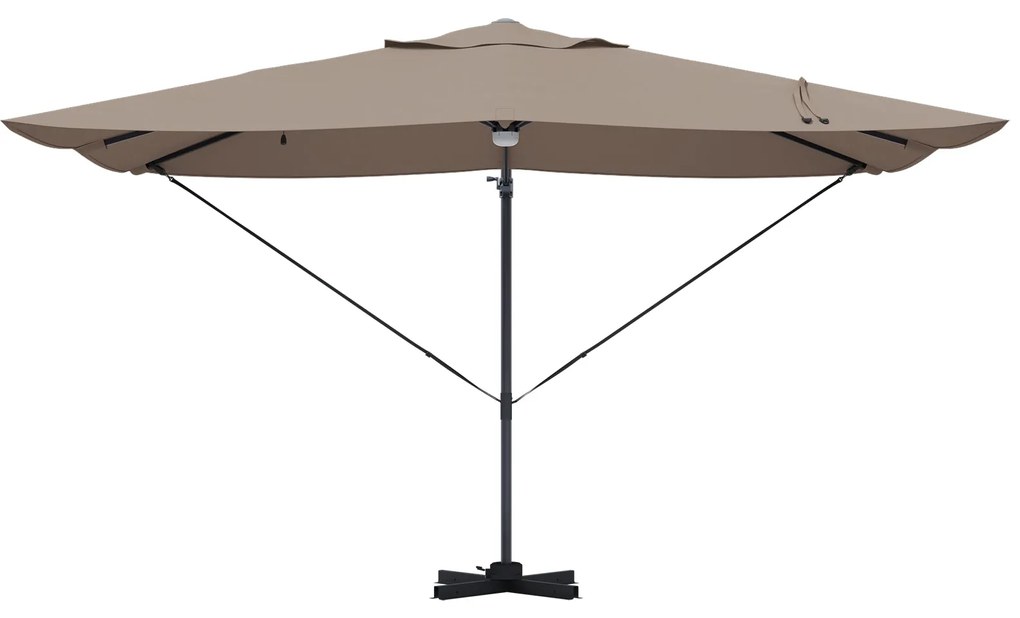 Guarda-sóis Cantilever - Taupe Taupe Tecido Grande