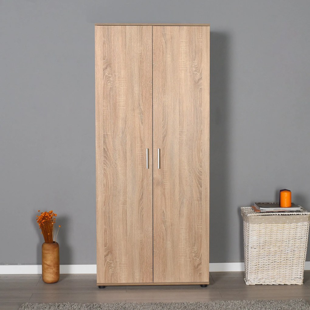 Roupeiro "Aurelio" – Carvalho Sonoma– 80 x 187 x 47 cm – Design Modern