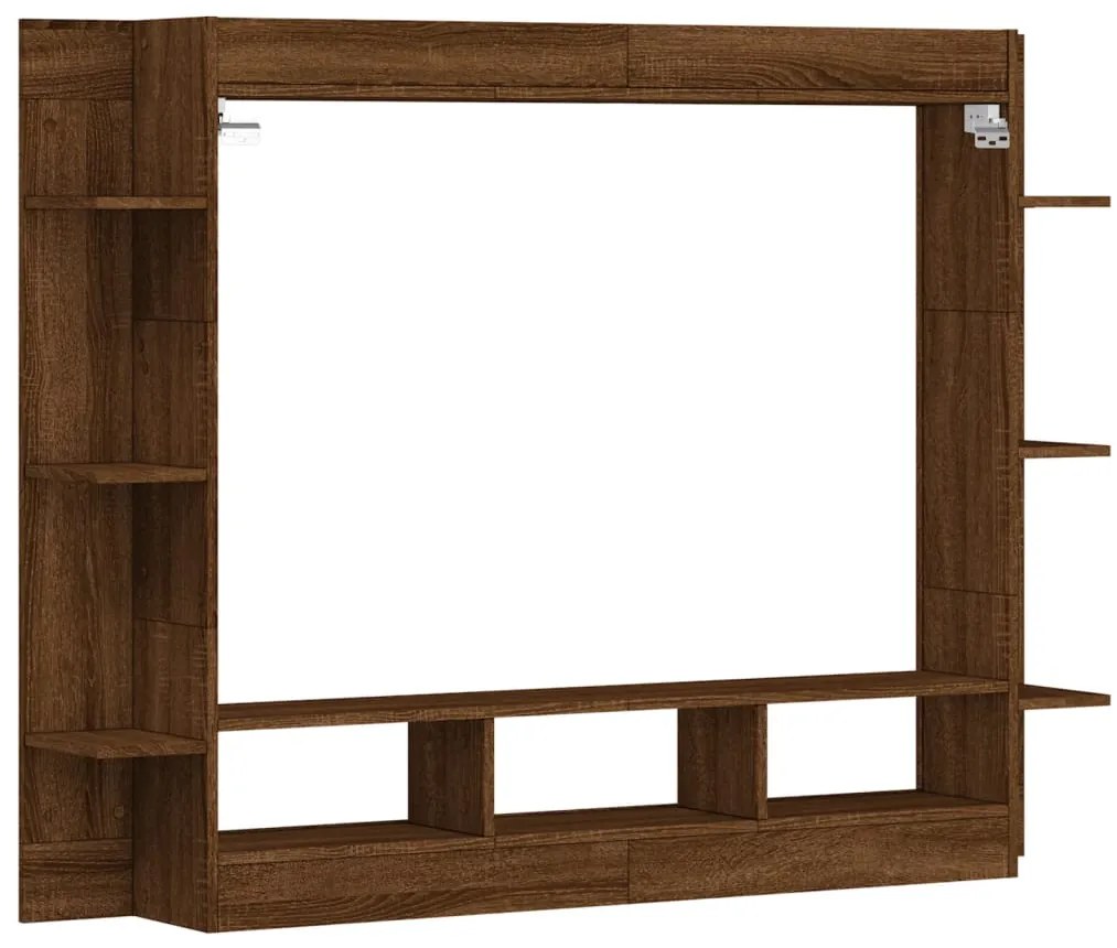 Móvel de TV 152x22x113cm derivados de madeira carvalho castanho