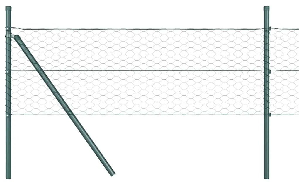 Cerca Hexagonal vidaXL Verde 0.5x10 m Aço