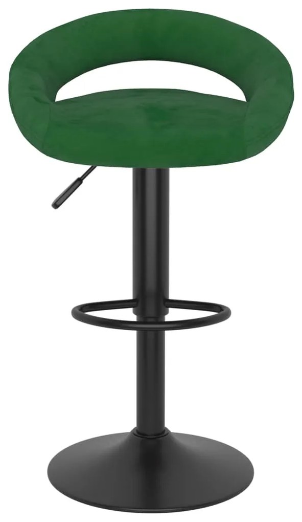 Bancos de bar 2 pcs veludo verde-escuro