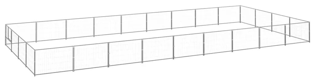 Canil para cães 36 m² aço prateado