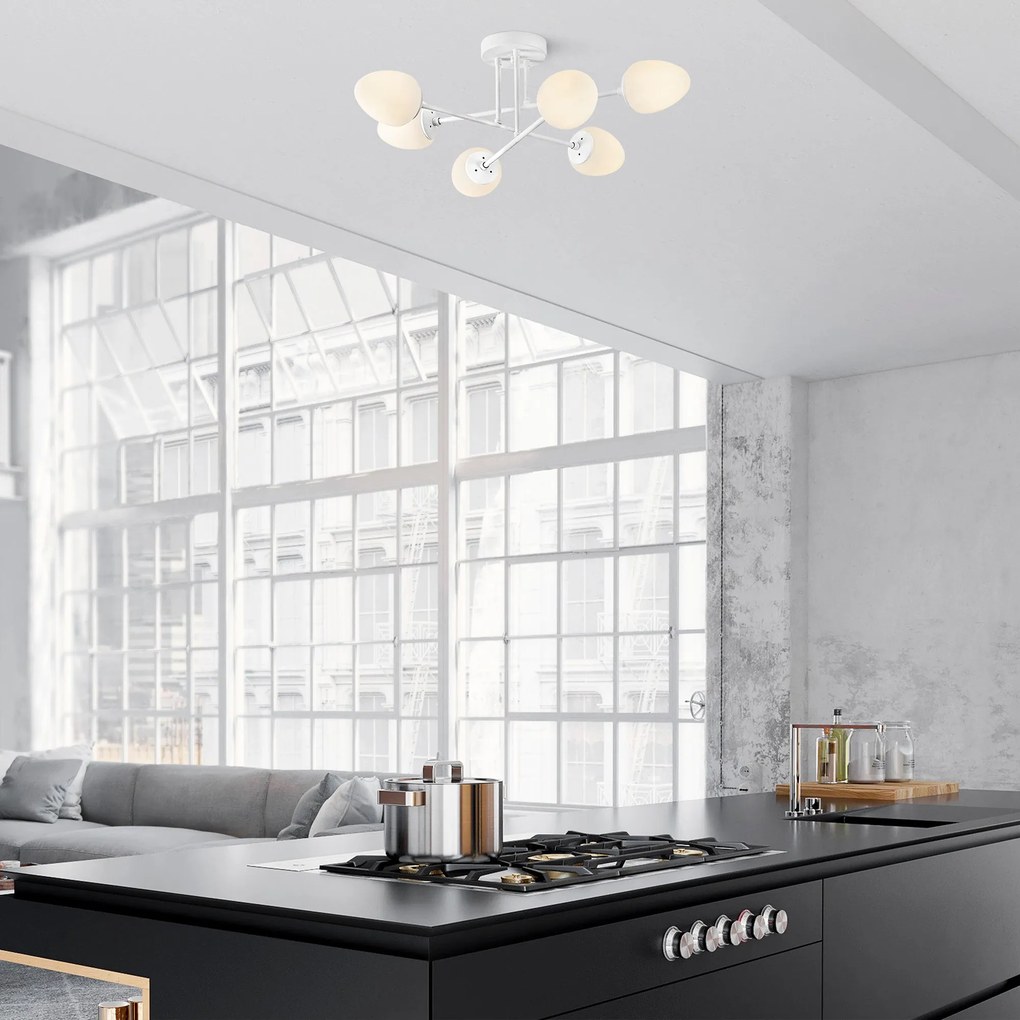 Candeeiro de Teto Camflo – Branco – 81 x 81 cm