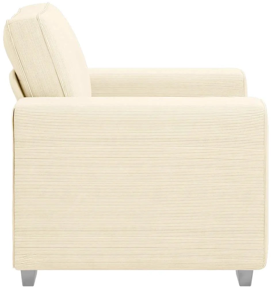 Poltrona 60 cm tecido corduroy creme