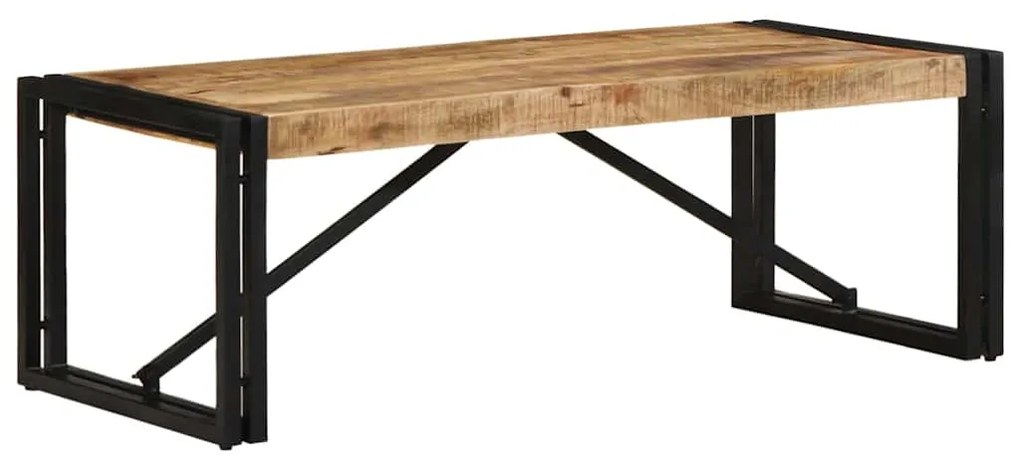 Mesa de centro 100x50x35 cm madeira de mangueira áspera maciça