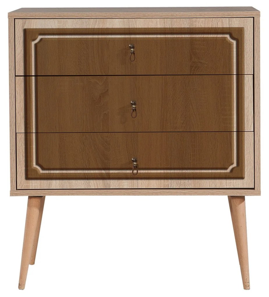 Cómoda Trio – Carvalho Sonoma – 80x90x40 cm