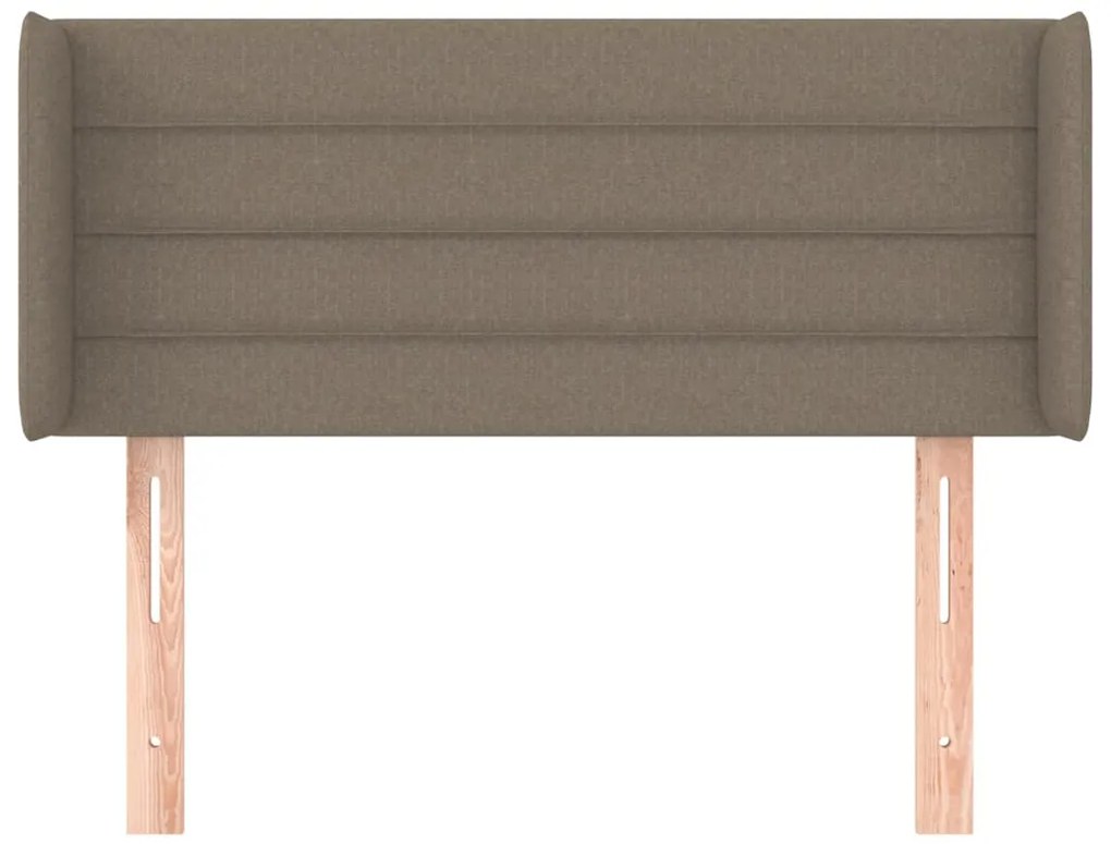 Cabeceira cama abas tecido 103x16x78/88 cm cinzento-acastanhado