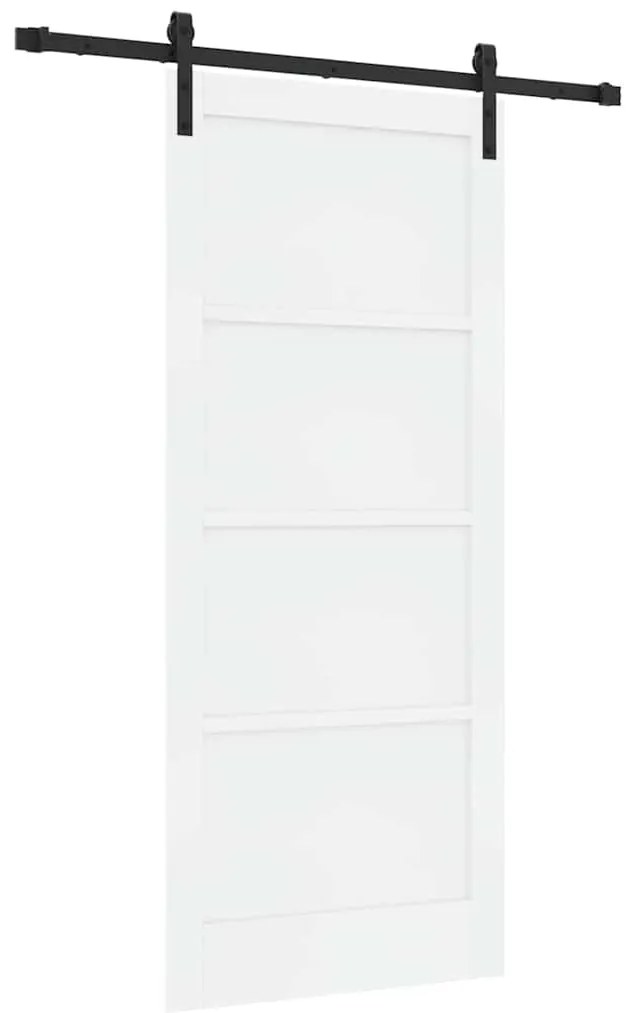 Porta Deslizante com Conjunto de Ferragens Branca 86x198.5 cm Madeira