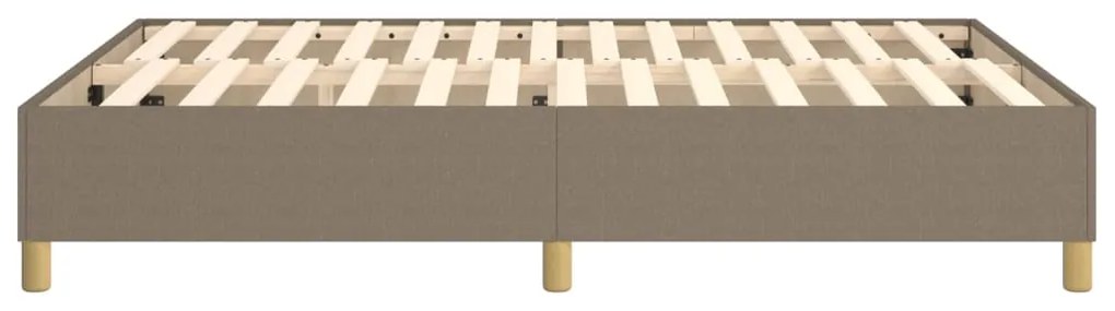 Cama sem colchão 140x190 cm tecido castanho-acinzentado