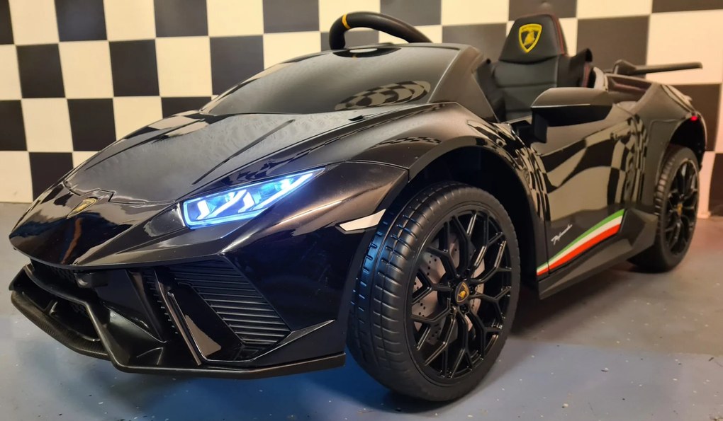 Carro infantil Lamborghini Huracan 12 volts com controlo remoto, Pneus Borracha preto metálico