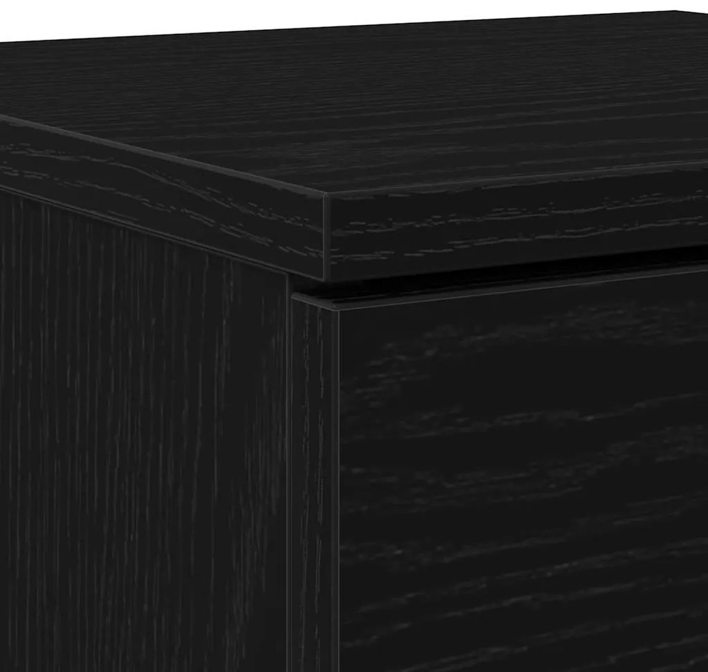 Aparador Carvalho Preto 30x30x70 cm MDF