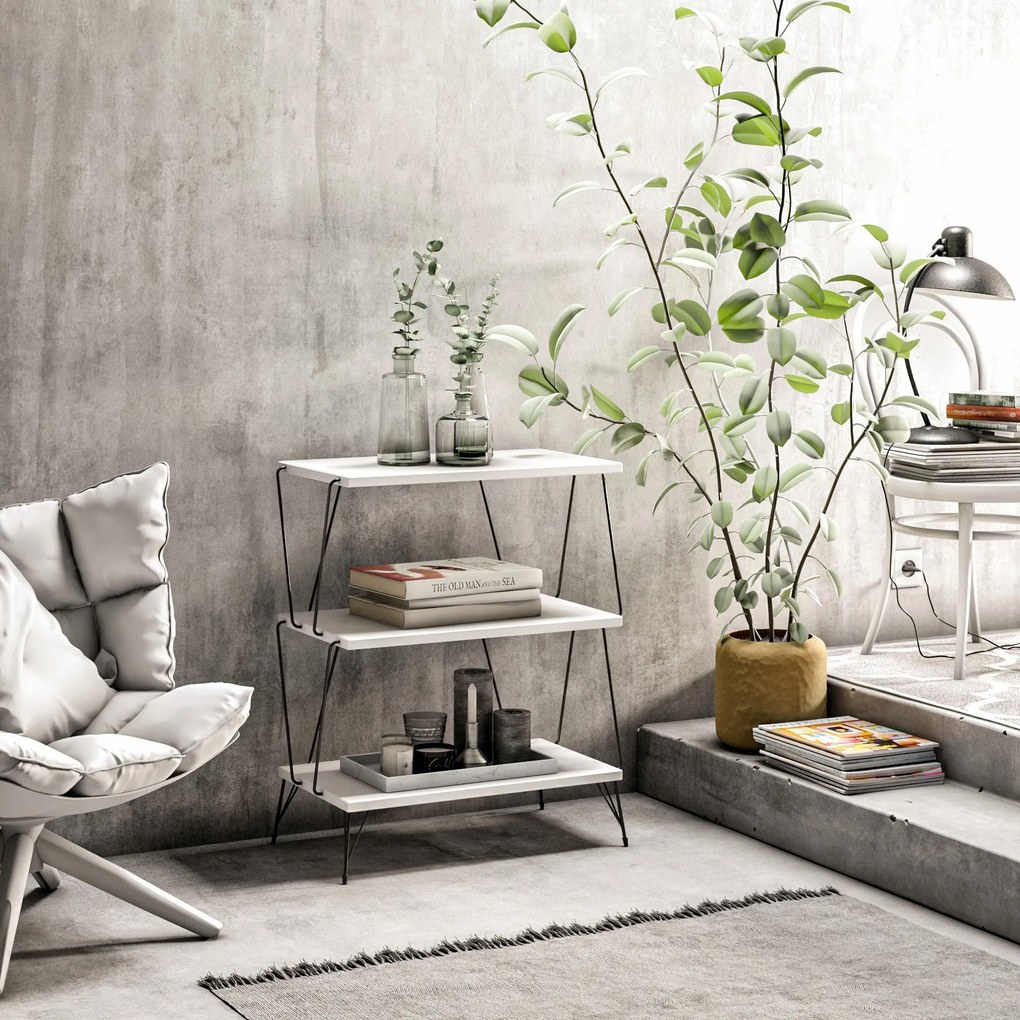 Mesa de Apoio Lazandos – Branco – 46x76x30 cm