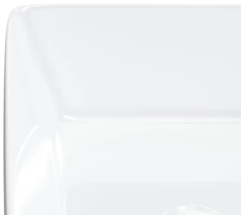 Lavatório retangular 48x37x13 cm cerâmica branco