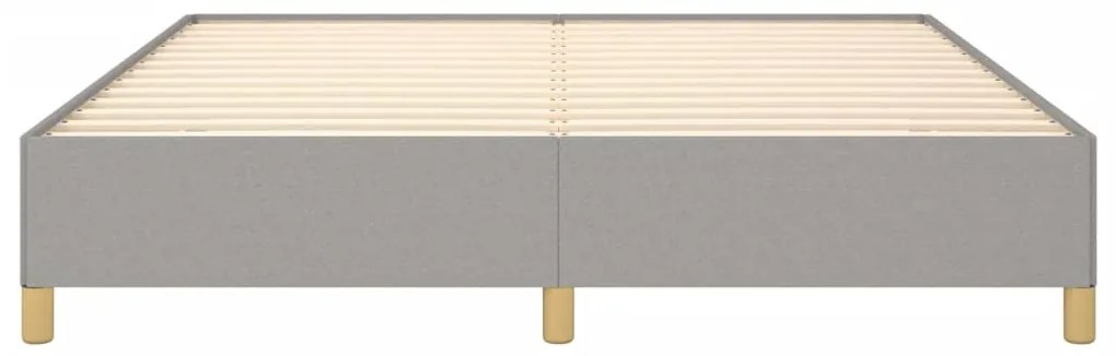 Estrutura de cama sem colchão 160x200 cm tecido cinzento-claro