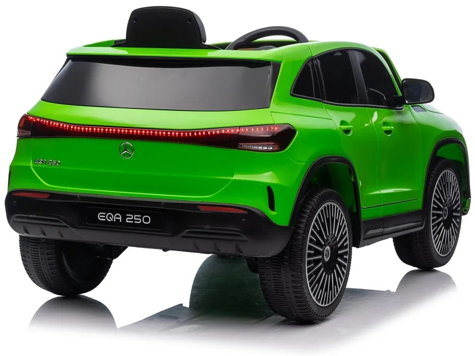 Carro elétrico para Crianças 12V 4x4 Mercedes Benz EQA 250 Rodas Espuma EVA, Assento couro ecológico Verde