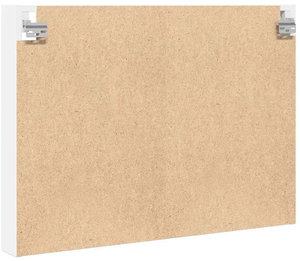 Armário vitrine 80x8,5x58 cm derivados de madeira branco
