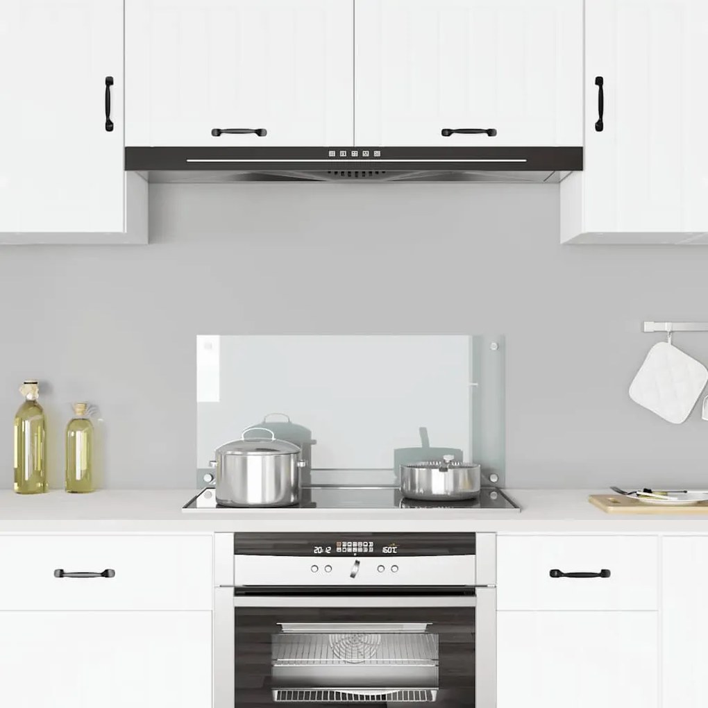 vidaXL Painel anti-salpicos cozinha 80x40 cm vidro temp. transparente