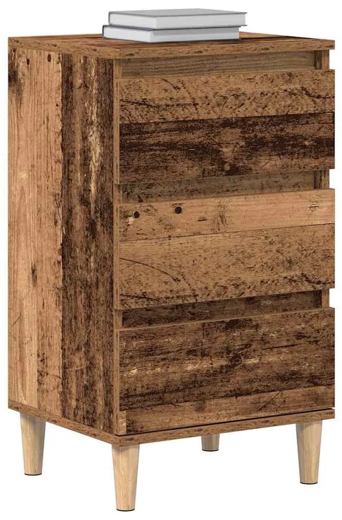Criado-mudo vidaXL Madeira Velha 40x35x70 cm Madeira Engenharia