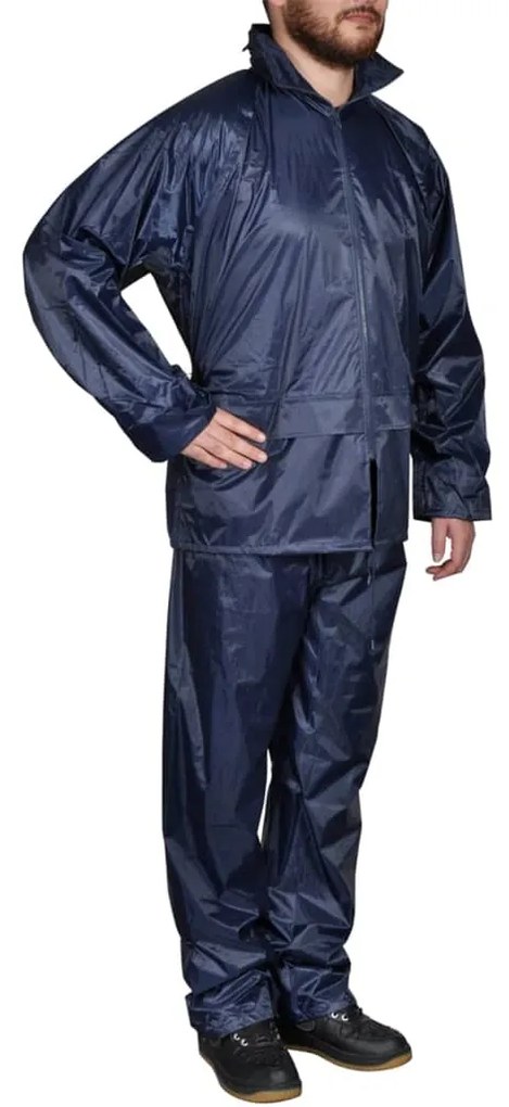 Terno de chuva azul L