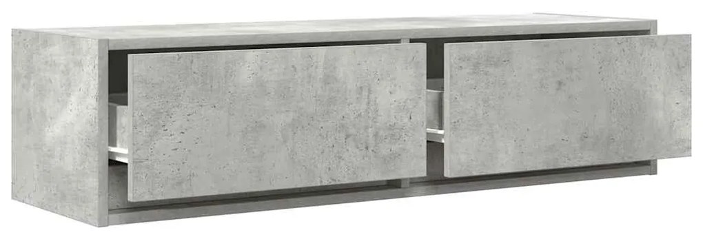 Armário para TV Cinza Concreto 100x31x25,5 cm Madeira Engenharia