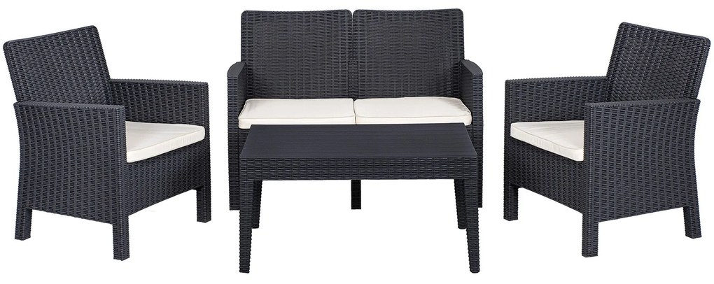 Conjunto Lounge SUN de Jardim – 2 Poltronas + Sofá 2 Lugares + Mesa de