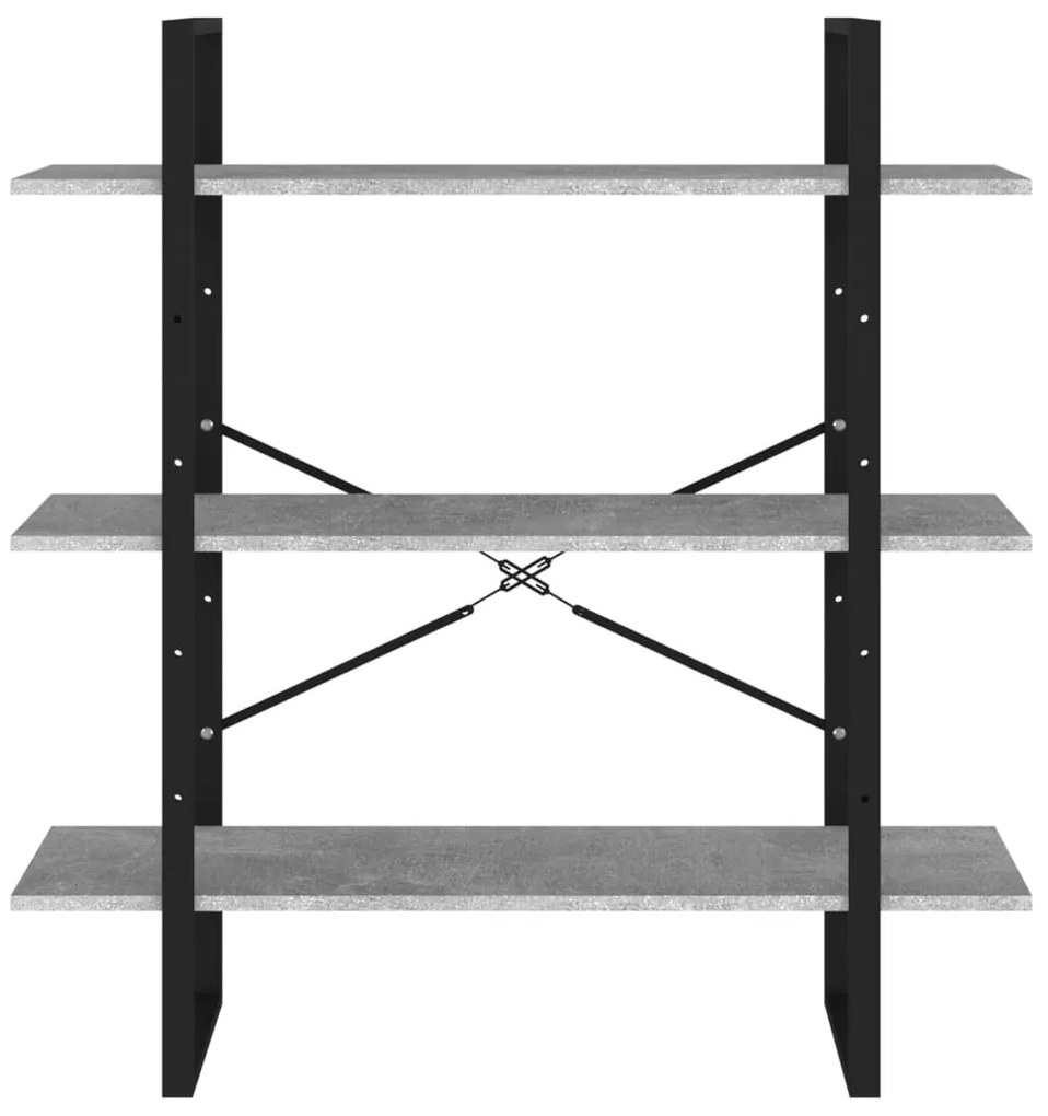Estante 100x30x105 cm derivados de madeira cinzento cimento