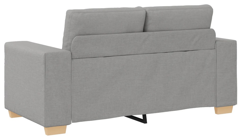 Conjunto de Sofá de 2 Peças com Almofadas Tecido Cinza Nuvem