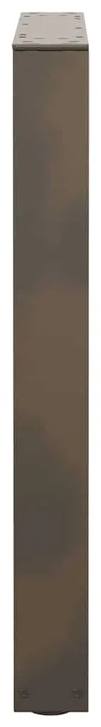 Pés para mesa de jantar em formato de V, 3 peças, aço natural, 70x(72-