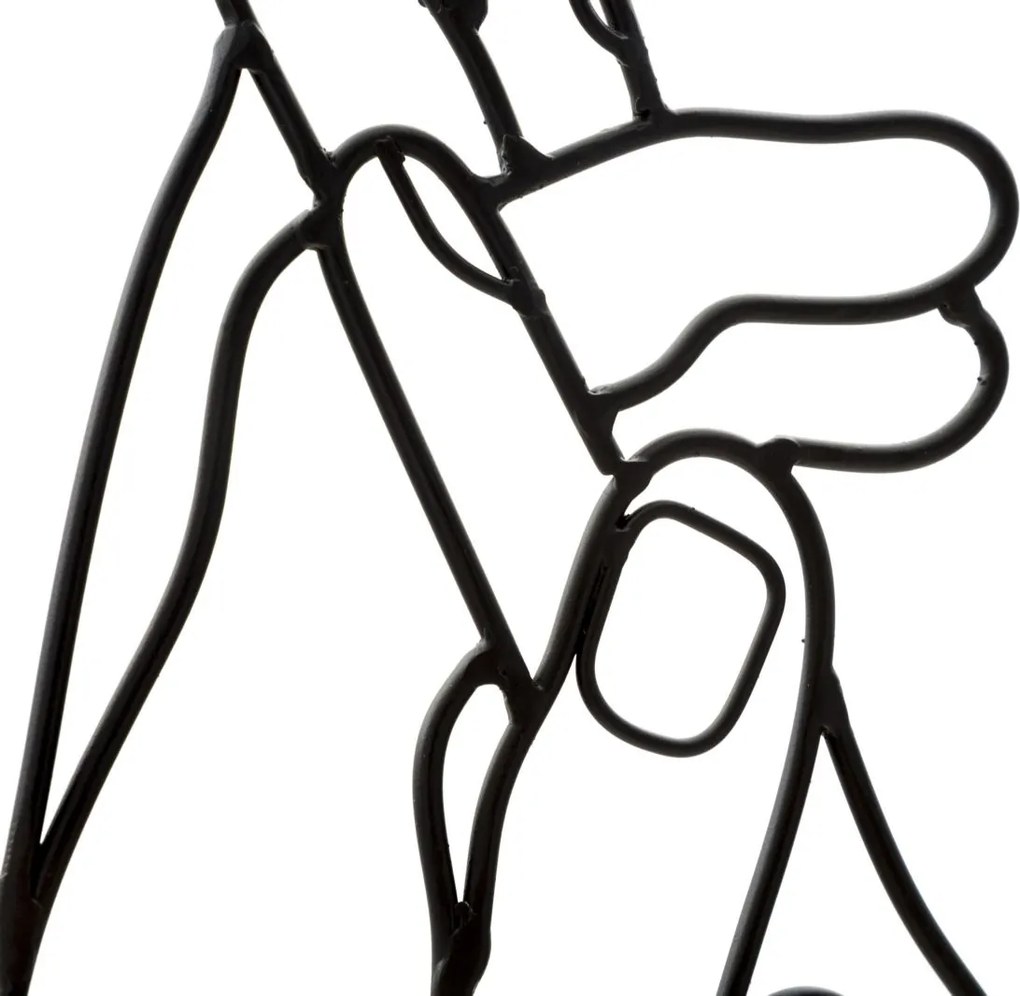 DECORAÇÃO DE PAREDE SIMPLY HANDS 40X1X55 CM PRETO