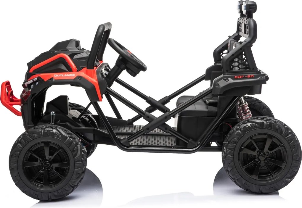 Carro elétrico para Crianças 3 a 8 anos, 12V 4x4 Buggy Sport OUTLAND, Rodas de espuma EVA, Controle remoto Vermelho