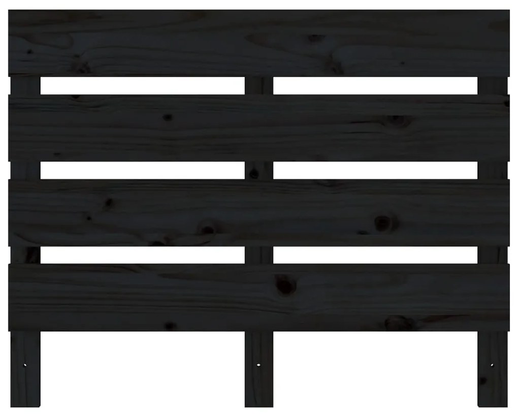 Cabeceira de cama 100x3x80 cm pinho maciço preto