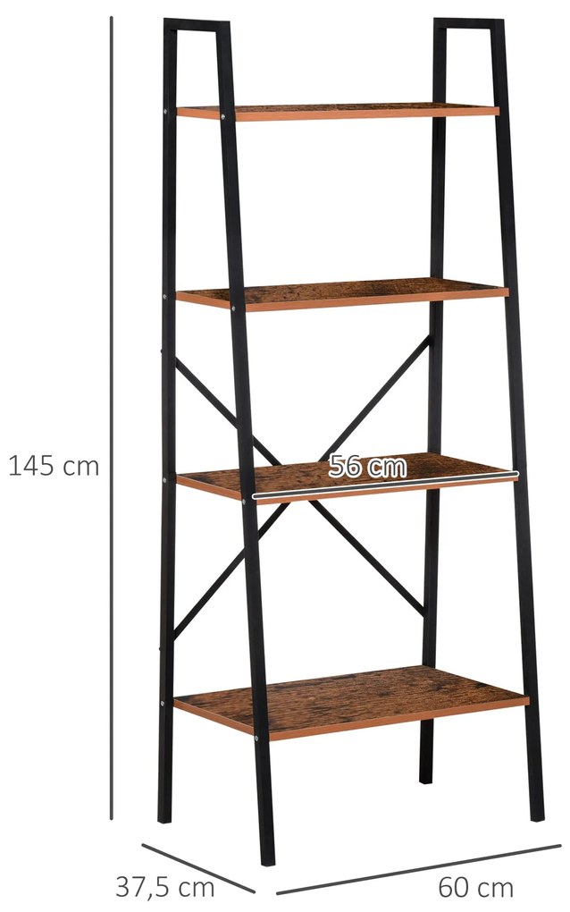 Estante com Prateleiras – Modelo Nancy – 60x35x145 – Madeira – 6 Nívei