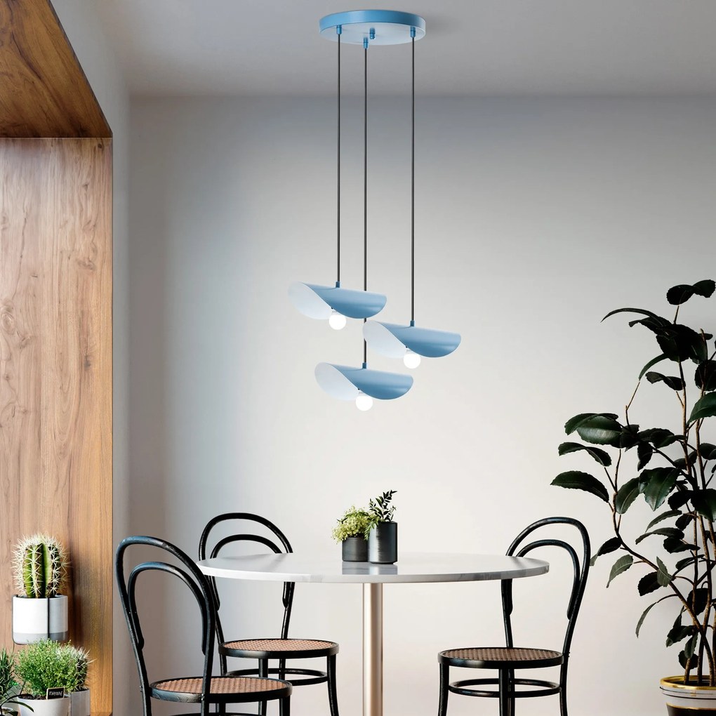 Candeeiro de Teto Eger – Azul Claro – Ø50 cm