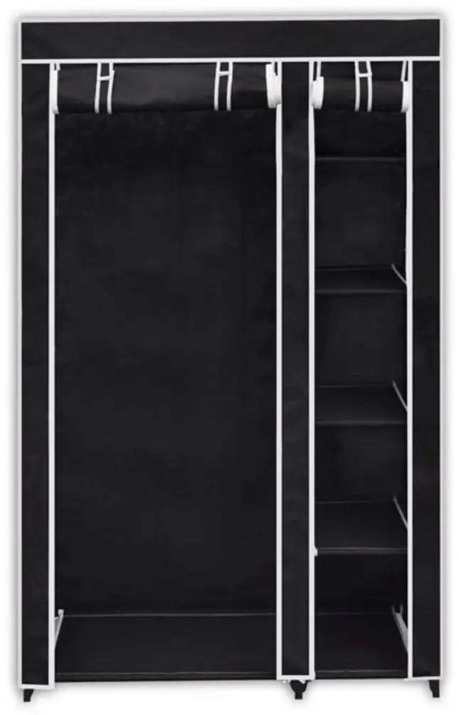 Roupeiros de tecido 2 pcs preto