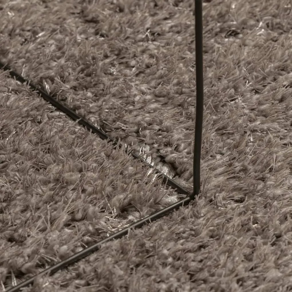 Tapete de pelo alto com aspeto brilhante ISTAN Ø 80cm cinzento