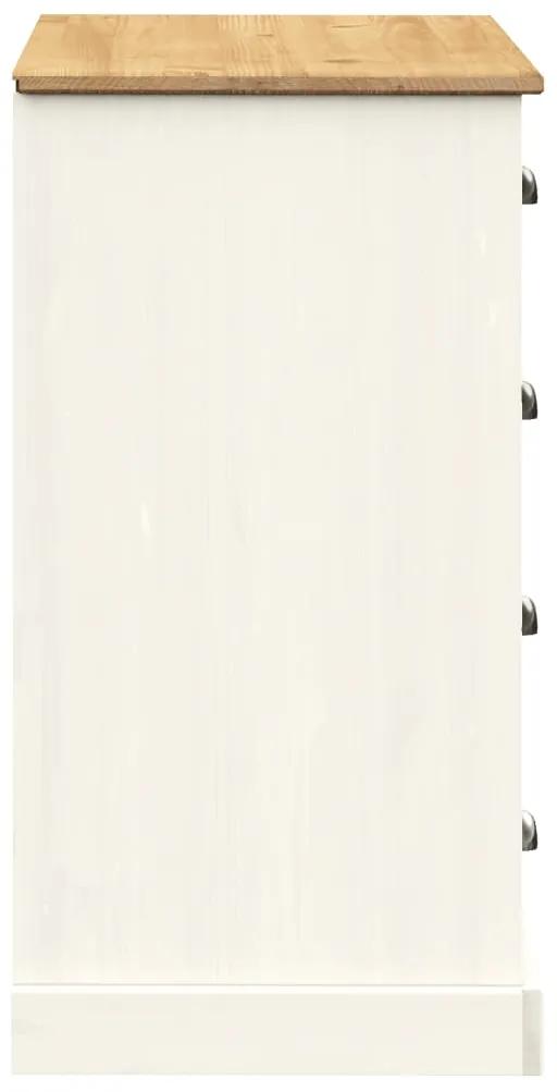 Aparador Salamanca de 4 Gavetas em Madeira Maciça Branco de 113 cm - D