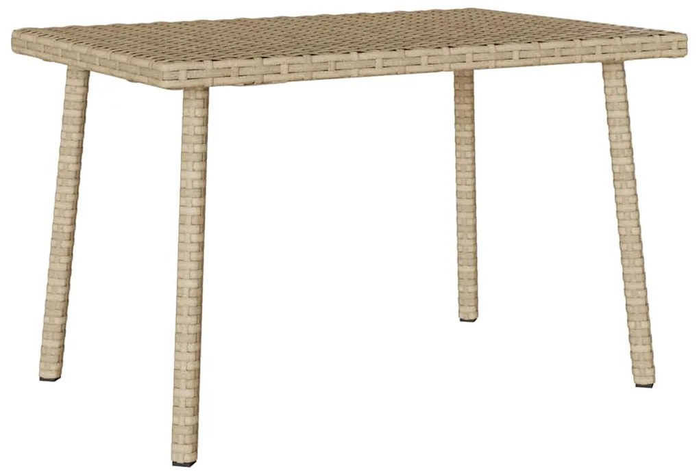 Mesa de centro de jardim retangular 60x40x37cm vime PE Bege