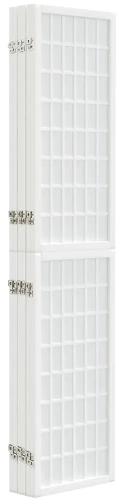 Biombo dobrável com 6 painéis estilo japonês 240x170 cm branco