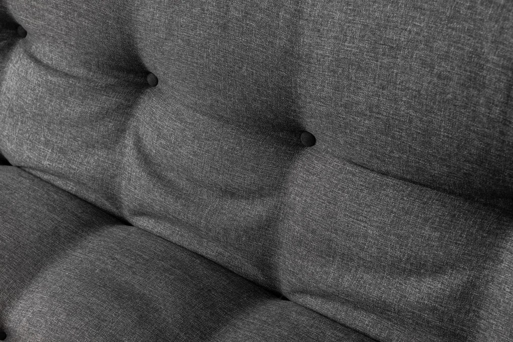Sofá-Cama de 3 Lugares Misa – Cinzento Escuro – 52x175x40 cm