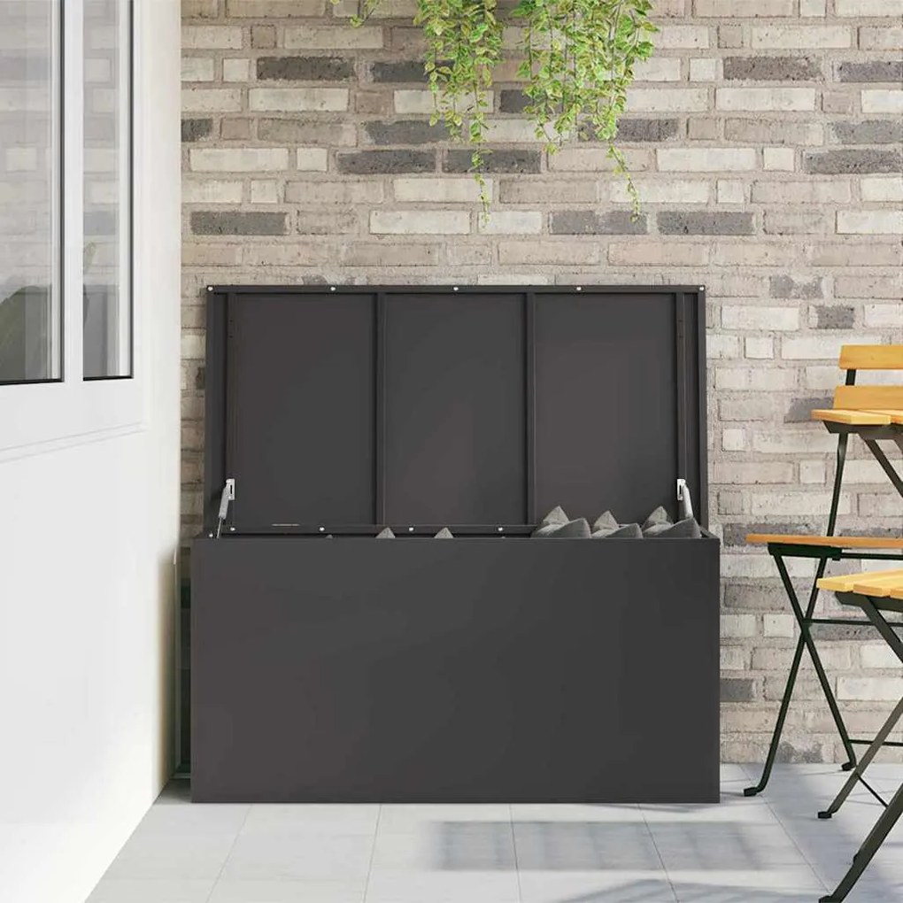 Caixa de Armazenamento Externa Preto 100 x 50.5 x 50 cm