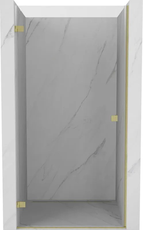 Mexen Lunar-B porta de chuveiro de abrir esquerda 65 cm, transparente, dourado escovado - 832-065-000-55-00-L