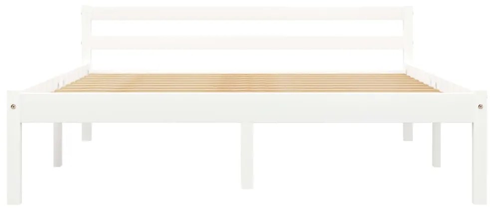 Estrutura de cama 120x200 cm madeira pinho maciço branco