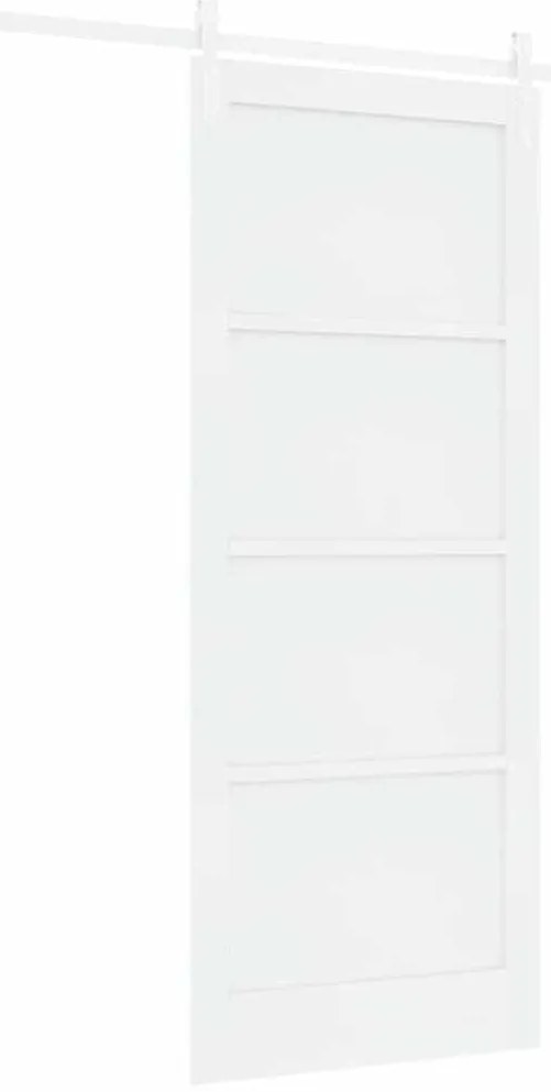 Porta Deslizante vidaXL com Conjunto de Ferragens Branca 86x211 cm Mad