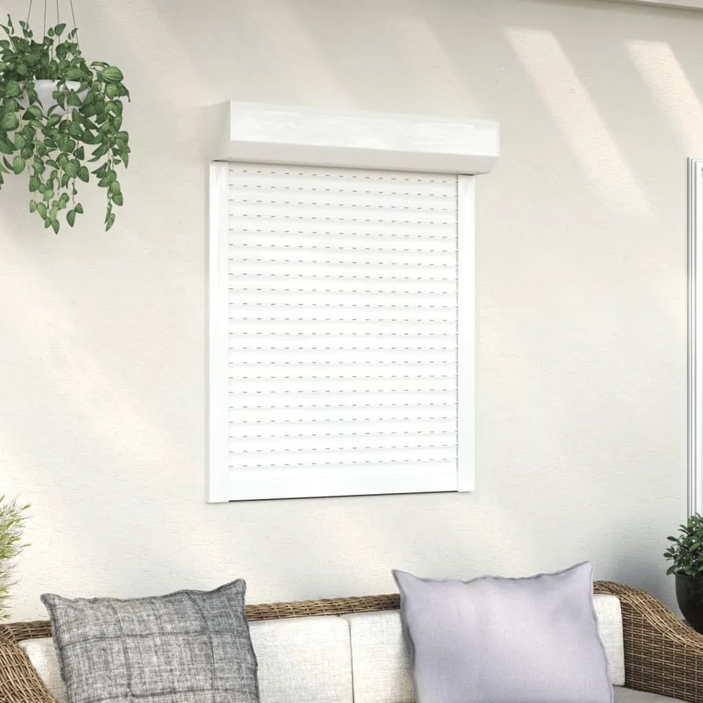 144965 vidaXL Persiana de enrolar em alumínio 80x100 cm branco