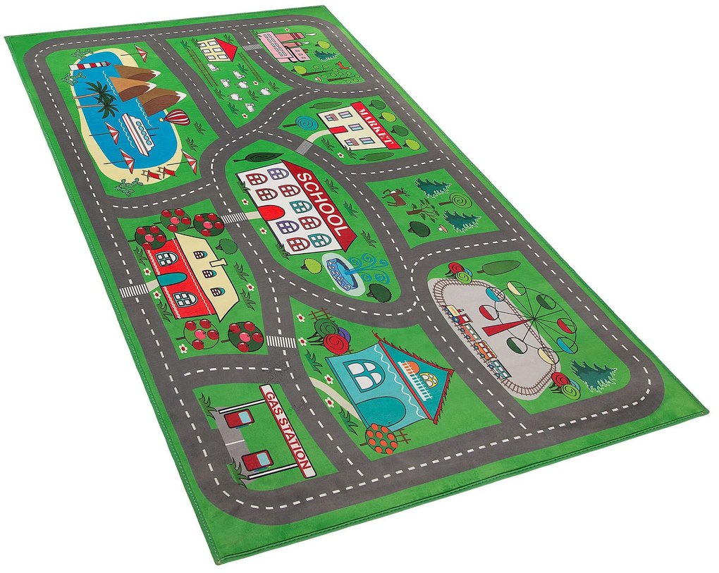 Tapete para crianças verde 80 x 150 cm TUTAK Beliani