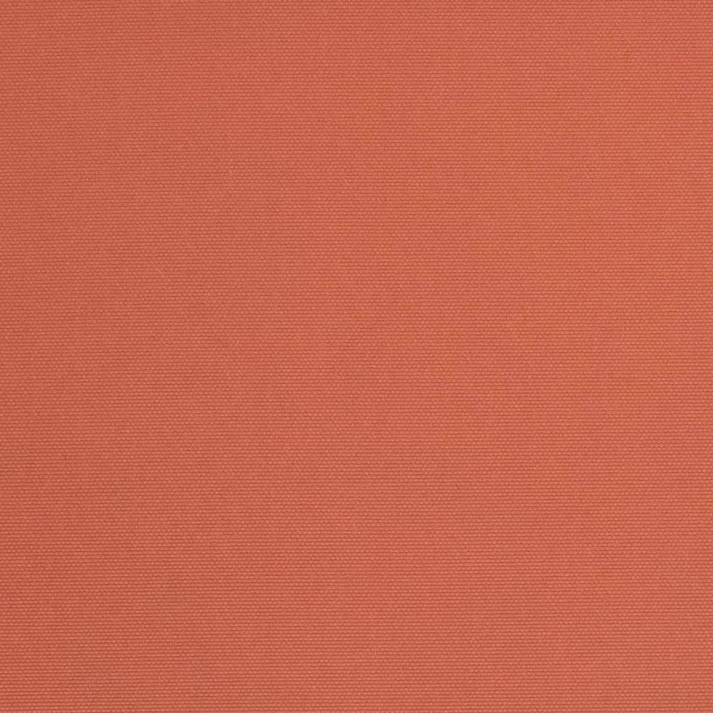 Guarda-sol de jardim cantilever c/ luzes LED 350 cm terracotta