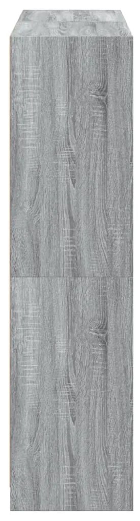 Estante c/ portas 136x37x142 cm derivados madeira cinza sonoma