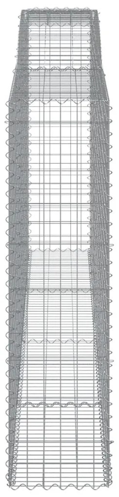 Cestos gabião arqueados 3pcs 400x50x180/200cm ferro galvanizado