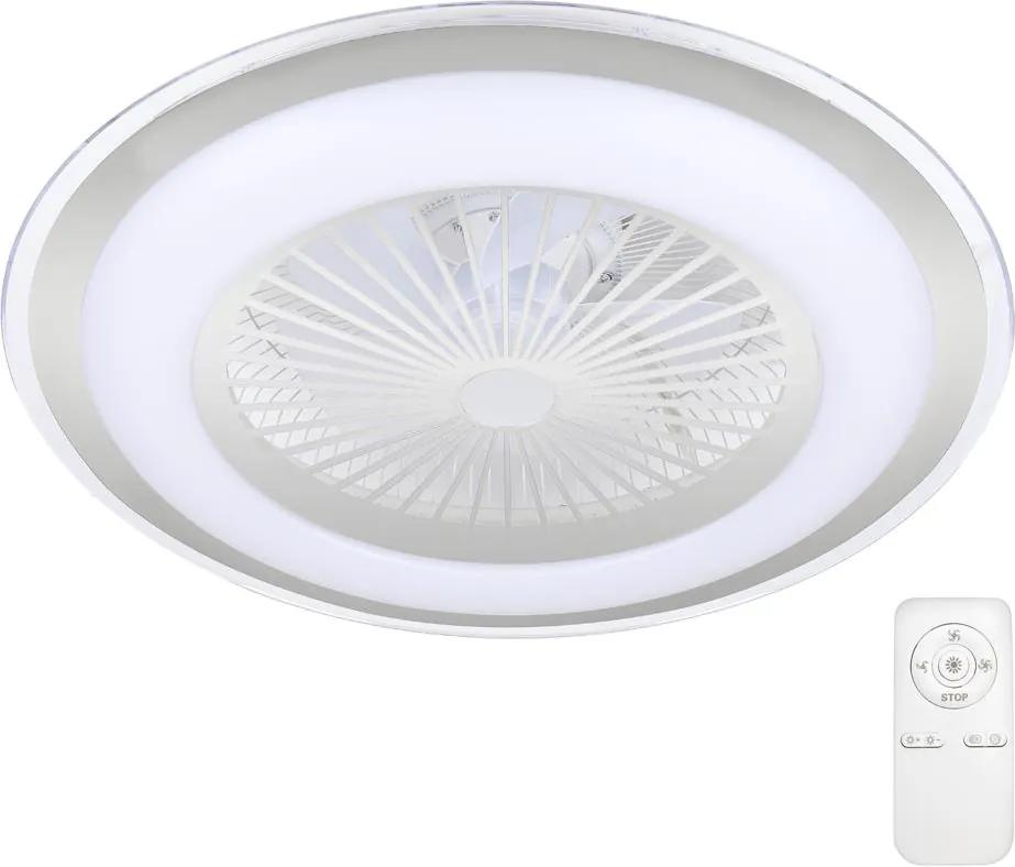 Brilagi - Iluminação LED com regulação e ventoinha RONDA LED/65W/230V prateada