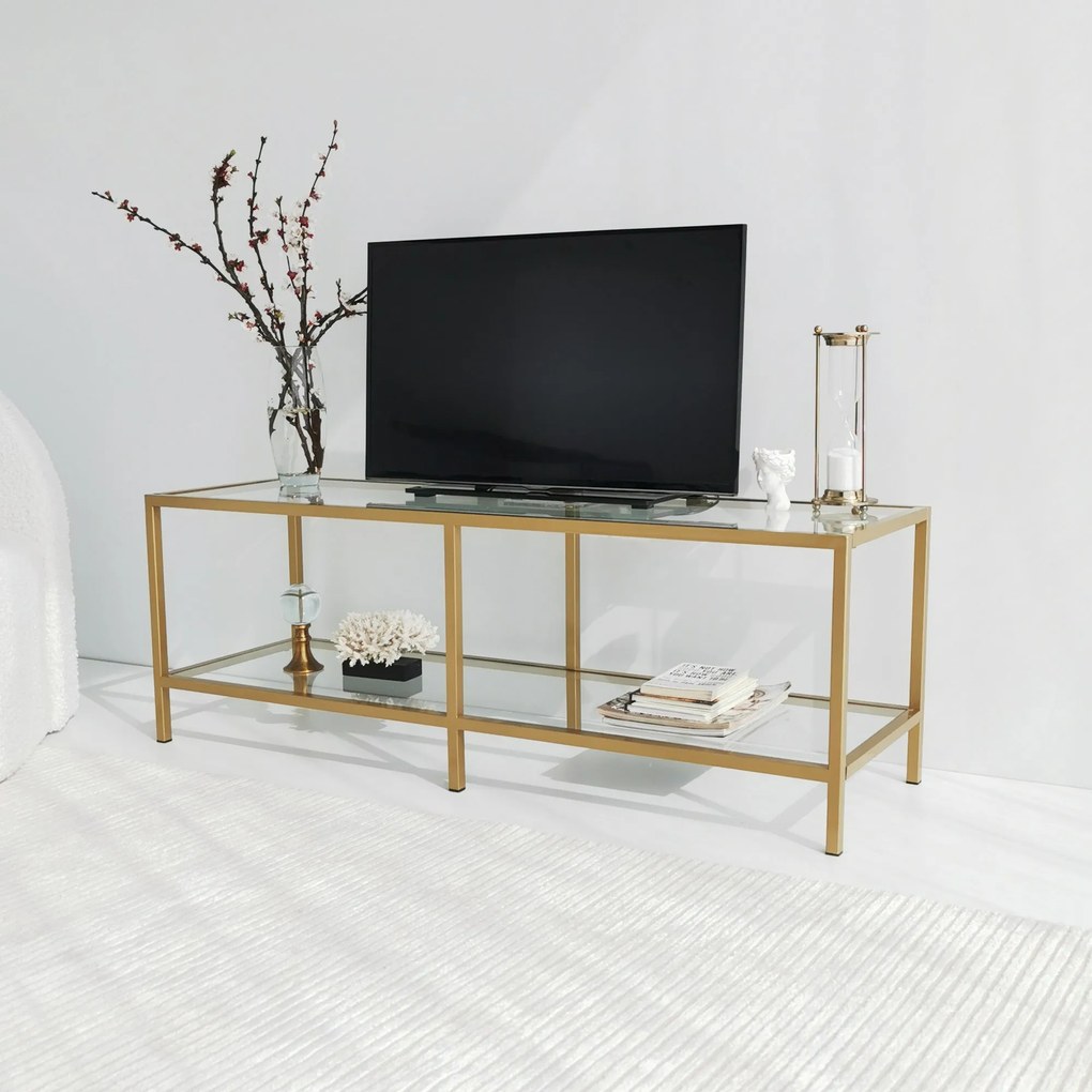 Móvel para TV Basic – Dourado – 130 cm x 45 cm x 40 cm